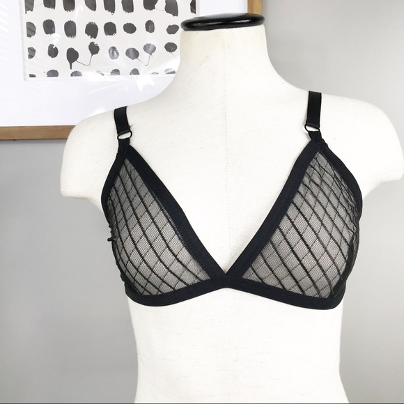 Somedays Lovin Other - SomeDays Lovin sheer black grid print bralette  S